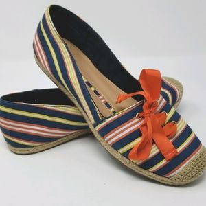 New Directions Lacey Striped Flat Size 8